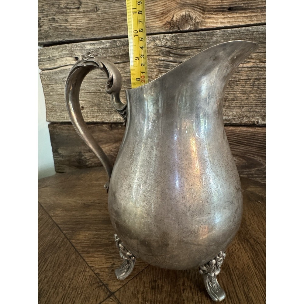 Vintage International Silver Countess Silver Plated Water Pitcher 9" w Ice Lip - Picture 10 of 12